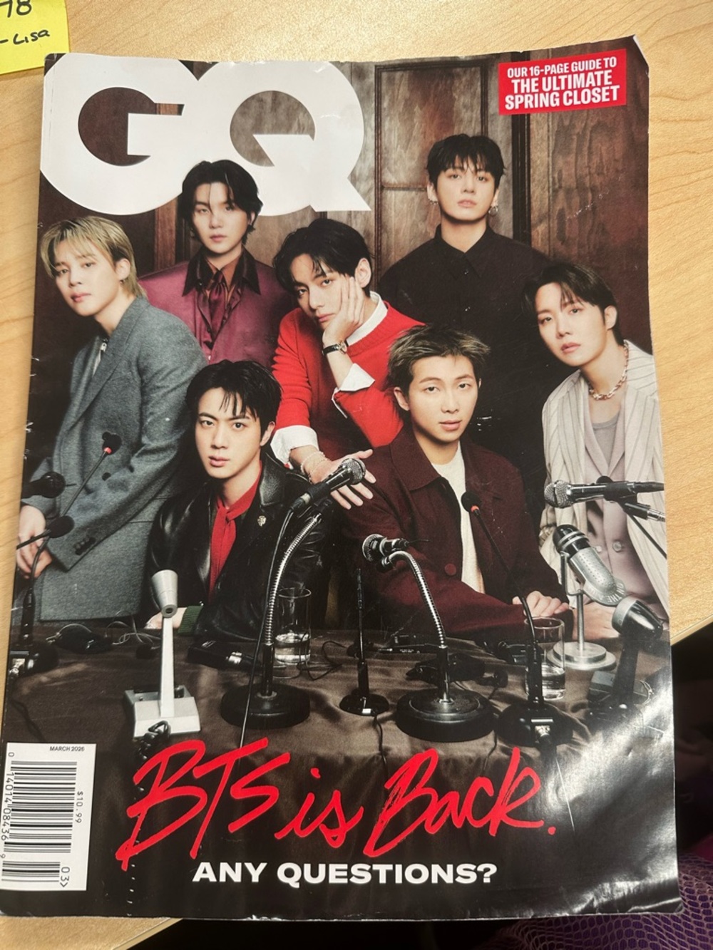 BTS GQ Magazine, March 2026 issue K-pop group